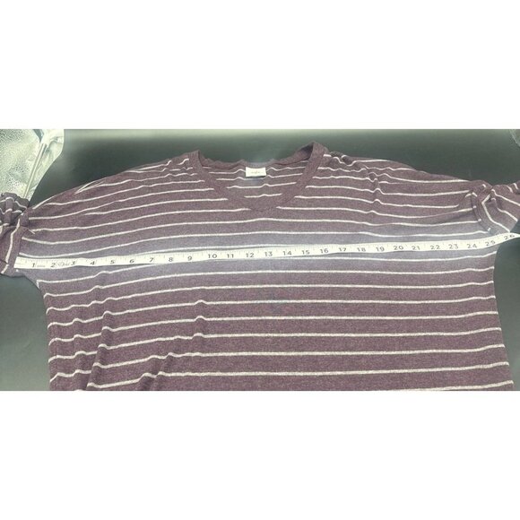 CAbi Womens Serenity Plum Stripe Long Sleeve Top Medium Classic Comfy Casual - Picture 9 of 10